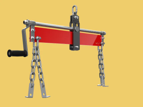 LOAD LEVELER ENGINE HOIST LIFT CRANE BALANCER ENGINE CHAINS HOOK 3D Model