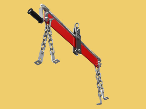 LOAD LEVELER ENGINE HOIST LIFT CRANE BALANCER ENGINE CHAINS HOOK 3D Model