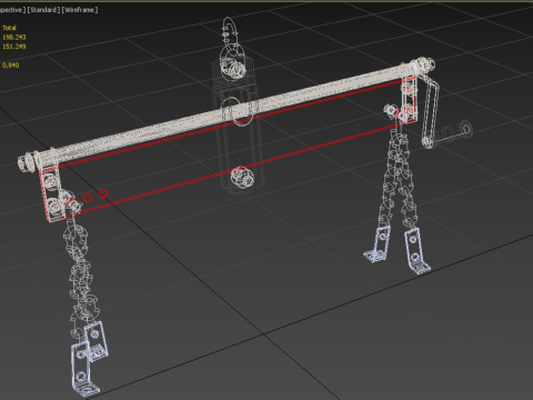 LOAD LEVELER ENGINE HOIST LIFT CRANE BALANCER ENGINE CHAINS HOOK 3D Model