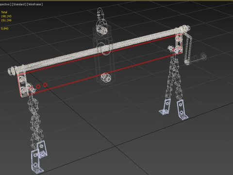 LOAD LEVELER ENGINE HOIST LIFT CRANE BALANCER ENGINE CHAINS HOOK 3D Model