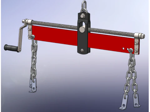 LOAD LEVELER ENGINE HOIST LIFT CRANE BALANCER ENGINE CHAINS HOOK 3D Model