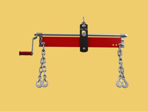 BALANCER LOAD LEVELER ENGINE HOIST LIFT CRANE ENGINE HOOK CHAIN 3Dモデル