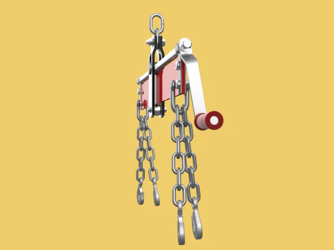 BALANCER LOAD LEVELER ENGINE HOIST LIFT CRANE ENGINE HOOK CHAIN 3D Model