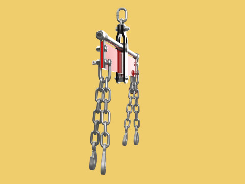 BALANCER LOAD LEVELER ENGINE HOIST LIFT CRANE ENGINE HOOK CHAIN Model 3D