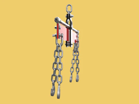 BALANCER LOAD LEVELER ENGINE HOIST LIFT CRANE ENGINE HOOK CHAIN 3D Model