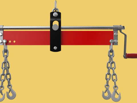 BALANCER LOAD LEVELER ENGINE HOIST LIFT CRANE ENGINE HOOK CHAIN 3D Model