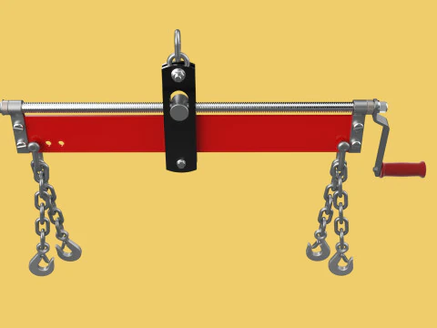 BALANCER LOAD LEVELER ENGINE HOIST LIFT CRANE ENGINE HOOK CHAIN 3D Model