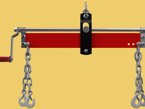 BALANCER LOAD LEVELER ENGINE HOIST LIFT CRANE ENGINE HOOK CHAIN Model 3D