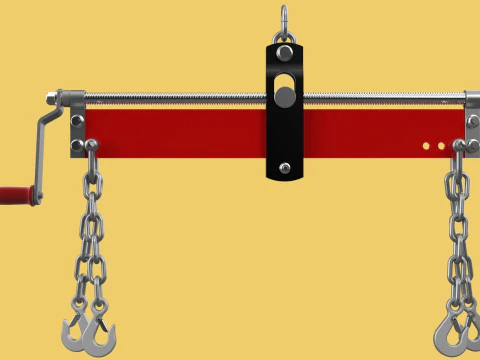 BALANCER LOAD LEVELER ENGINE HOIST LIFT CRANE ENGINE HOOK CHAIN 3D Model