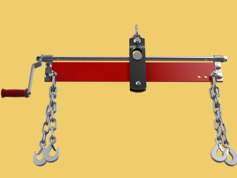 BALANCER LOAD LEVELER ENGINE HOIST LIFT CRANE ENGINE HOOK CHAIN 3D Model