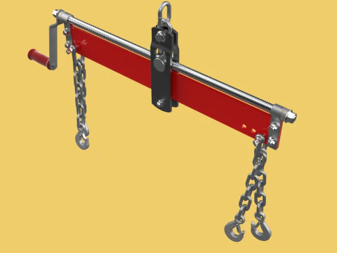 BALANCER LOAD LEVELER ENGINE HOIST LIFT CRANE ENGINE HOOK CHAIN 3D Model