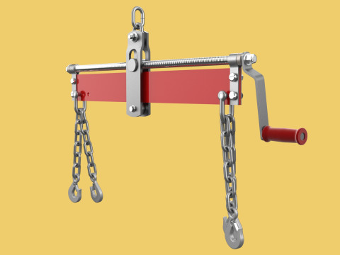 BALANCER LOAD LEVELER ENGINE HOIST LIFT CRANE ENGINE HOOK CHAIN Model 3D