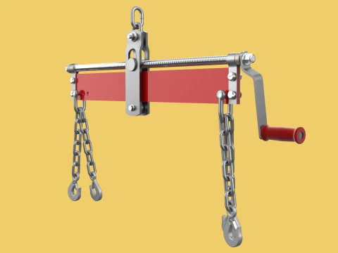BALANCER LOAD LEVELER ENGINE HOIST LIFT CRANE ENGINE HOOK CHAIN 3D Model