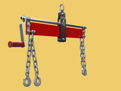 BALANCER LOAD LEVELER ENGINE HOIST LIFT CRANE ENGINE HOOK CHAIN Model 3D