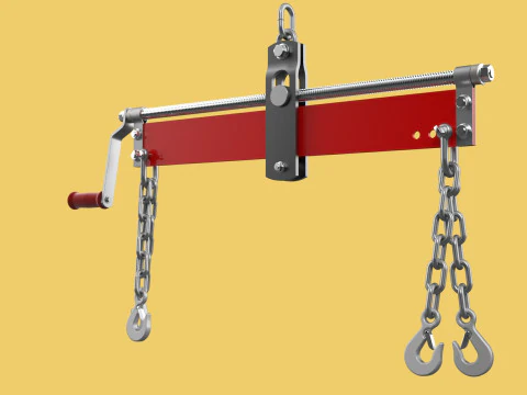 BALANCER LOAD LEVELER ENGINE HOIST LIFT CRANE ENGINE HOOK CHAIN 3D Model
