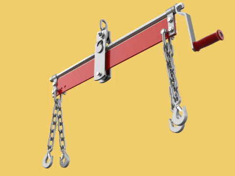 BALANCER LOAD LEVELER ENGINE HOIST LIFT CRANE ENGINE HOOK CHAIN 3D Model