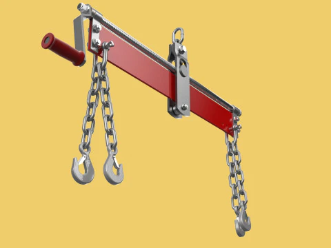 BALANCER LOAD LEVELER ENGINE HOIST LIFT CRANE ENGINE HOOK CHAIN 3D Model