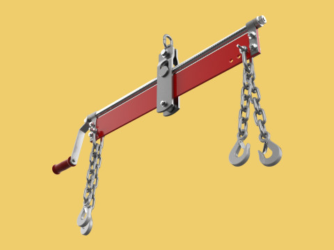 BALANCER LOAD LEVELER ENGINE HOIST LIFT CRANE ENGINE HOOK CHAIN Model 3D