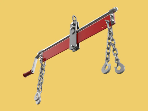 BALANCER LOAD LEVELER ENGINE HOIST LIFT CRANE ENGINE HOOK CHAIN 3D Model