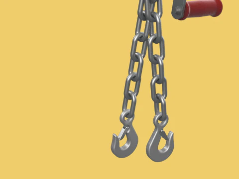 BALANCER LOAD LEVELER ENGINE HOIST LIFT CRANE ENGINE HOOK CHAIN 3D Model