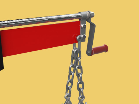 BALANCER LOAD LEVELER ENGINE HOIST LIFT CRANE ENGINE HOOK CHAIN Model 3D