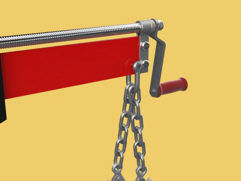 BALANCER LOAD LEVELER ENGINE HOIST LIFT CRANE ENGINE HOOK CHAIN 3D Model