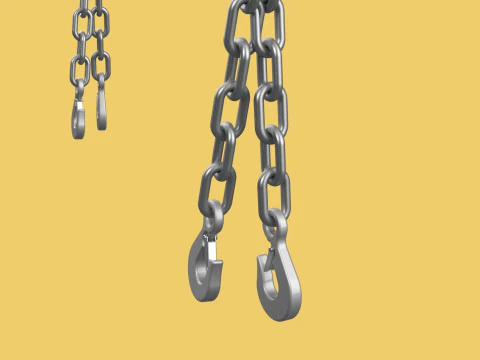 BALANCER LOAD LEVELER ENGINE HOIST LIFT CRANE ENGINE HOOK CHAIN 3D Model