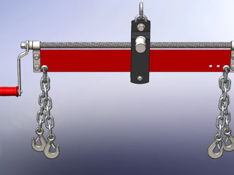 BALANCER LOAD LEVELER ENGINE HOIST LIFT CRANE ENGINE HOOK CHAIN 3D Model