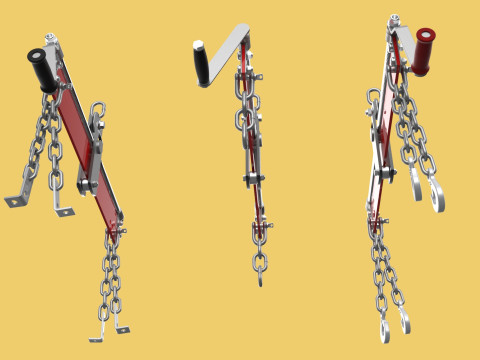 BALANCER LOAD LEVELER ENGINE HOIST LIFT CRANE ENGINE HOOK CHAIN 3D Model