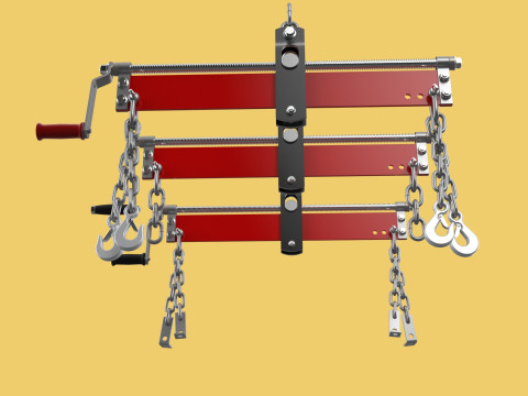 BALANCER LOAD LEVELER ENGINE HOIST LIFT CRANE ENGINE HOOK CHAIN 3D Model