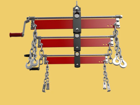 BALANCER LOAD LEVELER ENGINE HOIST LIFT CRANE ENGINE HOOK CHAIN 3D Model
