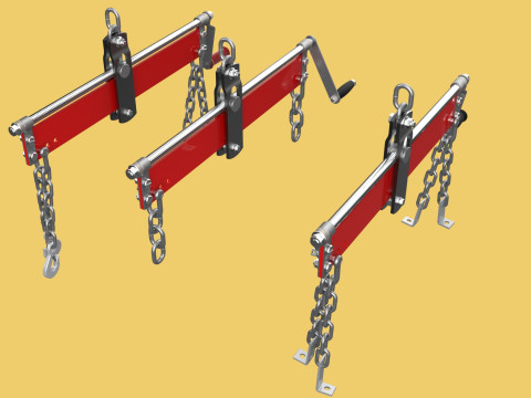BALANCER LOAD LEVELER ENGINE HOIST LIFT CRANE ENGINE HOOK CHAIN 3D Model