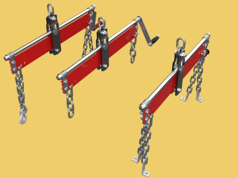 BALANCER LOAD LEVELER ENGINE HOIST LIFT CRANE ENGINE HOOK CHAIN 3D Model