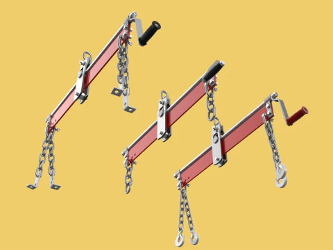 BALANCER LOAD LEVELER ENGINE HOIST LIFT CRANE ENGINE HOOK CHAIN 3D Model