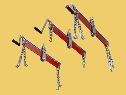 BALANCER LOAD LEVELER ENGINE HOIST LIFT CRANE ENGINE HOOK CHAIN 3D Model