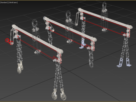 BALANCER LOAD LEVELER ENGINE HOIST LIFT CRANE ENGINE HOOK CHAIN 3D Model