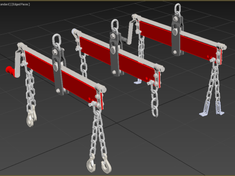 BALANCER LOAD LEVELER ENGINE HOIST LIFT CRANE ENGINE HOOK CHAIN 3D Model