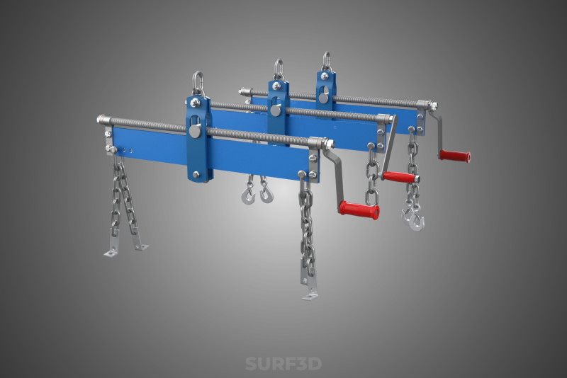 LEVELER BALANCER STABILIZER LOAD ENGINE HOIST CRANE SHOP RIGGING 3D मॉडल .c4d .max .obj .3ds .fbx .stl .blend