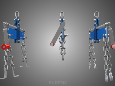 LEVELER BALANCER STABILIZER LOAD ENGINE HOIST CRANE SHOP RIGGING 3D मॉडल