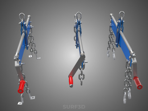 LEVELER BALANCER STABILIZER LOAD ENGINE HOIST CRANE SHOP RIGGING 3D मॉडल