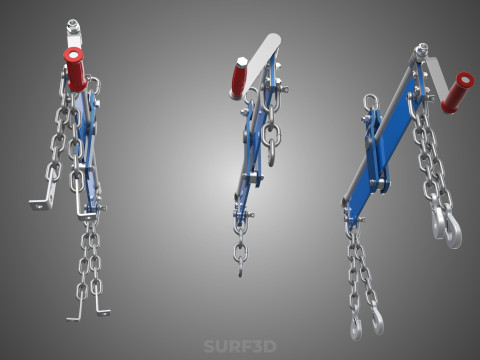 LEVELER BALANCER STABILIZER LOAD ENGINE HOIST CRANE SHOP RIGGING 3D मॉडल