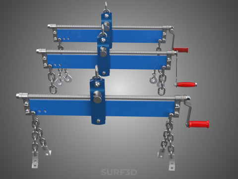 LEVELER BALANCER STABILIZER LOAD ENGINE HOIST CRANE SHOP RIGGING 3D मॉडल