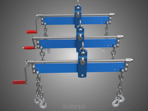 LEVELER BALANCER STABILIZER LOAD ENGINE HOIST CRANE SHOP RIGGING 3D मॉडल