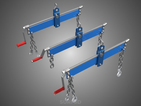 LEVELER BALANCER STABILIZER LOAD ENGINE HOIST CRANE SHOP RIGGING 3D मॉडल
