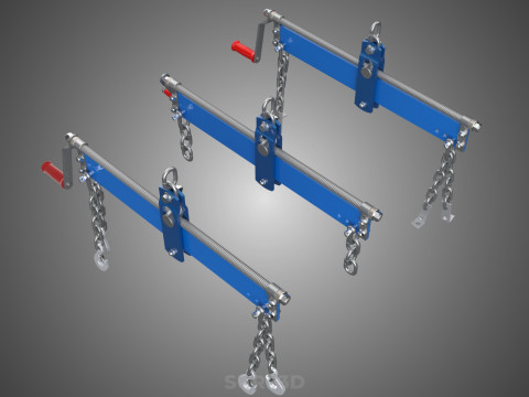 LEVELER BALANCER STABILIZER LOAD ENGINE HOIST CRANE SHOP RIGGING 3D मॉडल