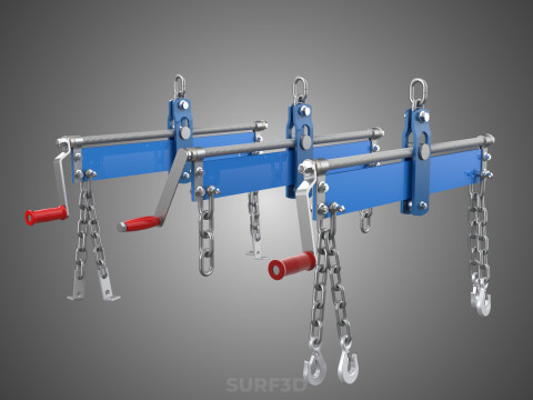 LEVELER BALANCER STABILIZER LOAD ENGINE HOIST CRANE SHOP RIGGING 3D मॉडल