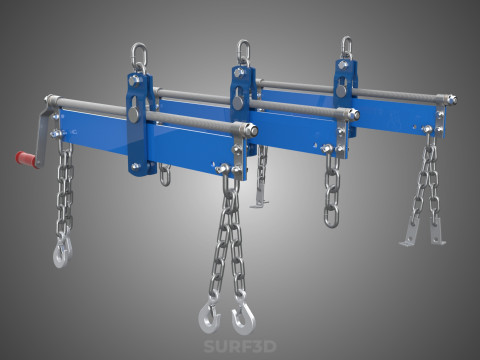 LEVELER BALANCER STABILIZER LOAD ENGINE HOIST CRANE SHOP RIGGING 3D मॉडल