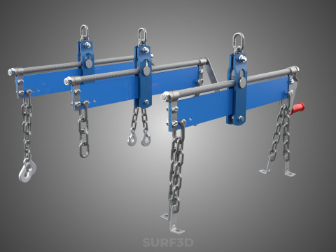 LEVELER BALANCER STABILIZER LOAD ENGINE HOIST CRANE SHOP RIGGING 3D मॉडल