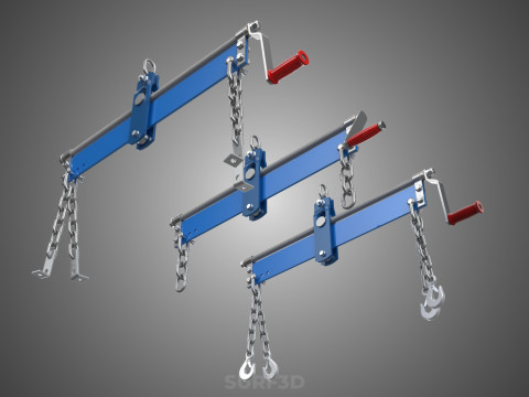 LEVELER BALANCER STABILIZER LOAD ENGINE HOIST CRANE SHOP RIGGING 3D मॉडल
