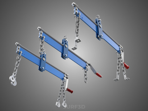 LEVELER BALANCER STABILIZER LOAD ENGINE HOIST CRANE SHOP RIGGING 3D मॉडल